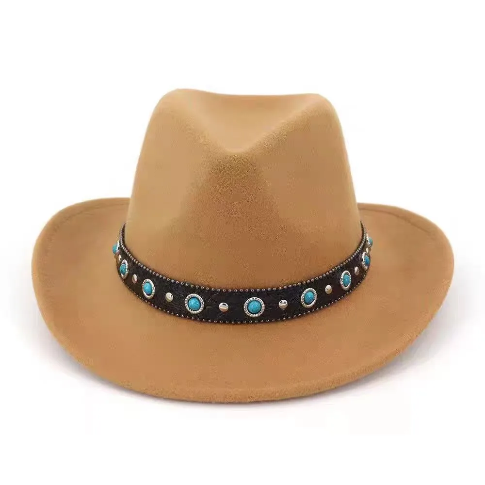 Tibetan Style Men's Women's Couple Jazz Hats Western Cowboy Bowler Hats National Minority Fashionable Winter Spring Summer Autumn display picture 3