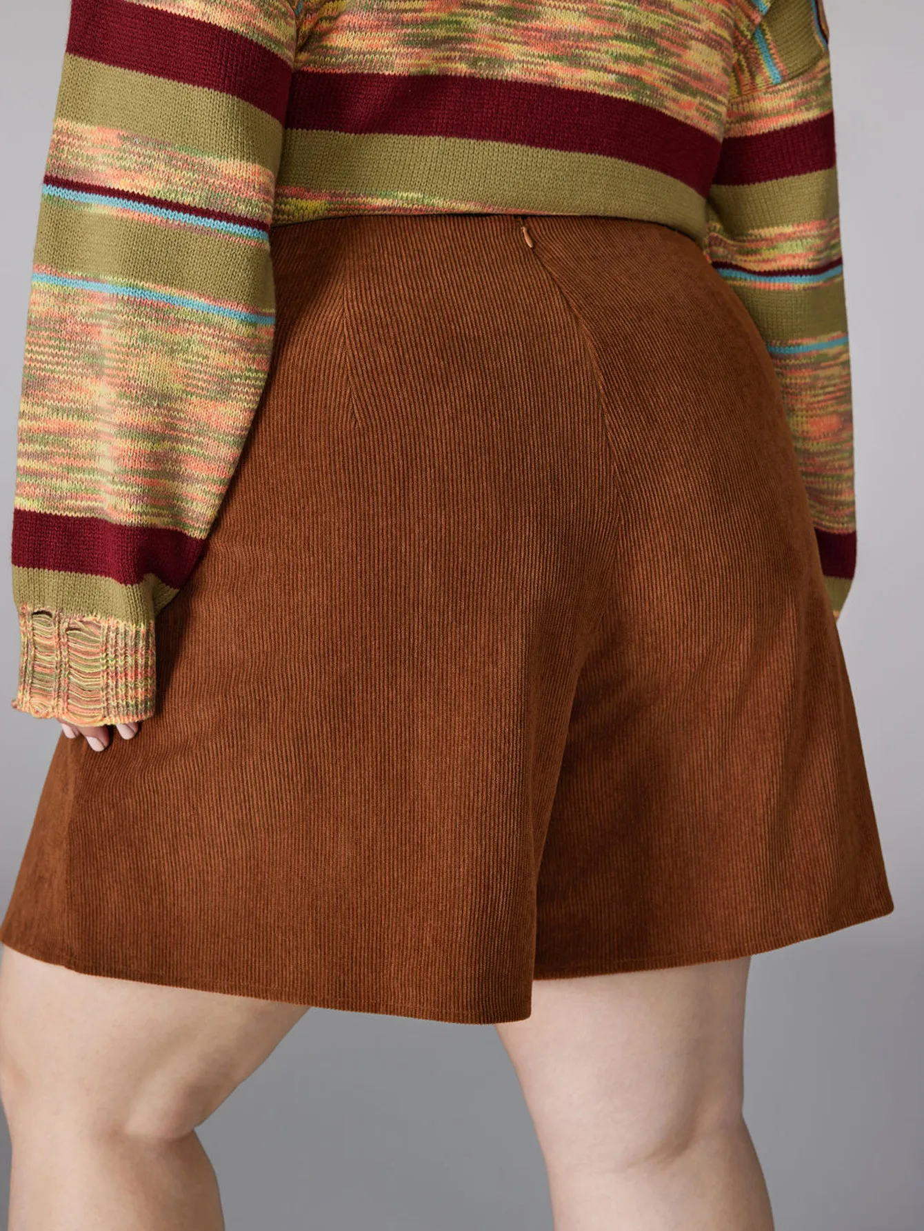 Fashionable High Waist Slim Straight Casual Pants Women's Autumn And Winter Plus Size Simple Style Shorts display picture 7