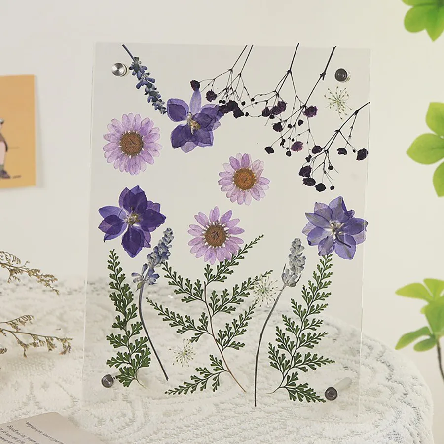 Creative Handmade DIY Dried Flower Acrylic 7-Inch Photo Frame Embossed Art Photo Frame Nordic Minimalist Style Display Supplies display picture 7
