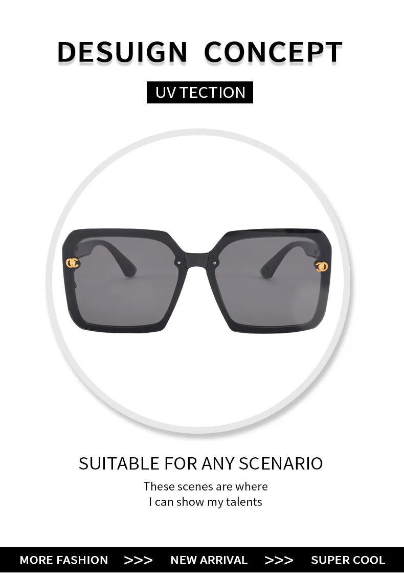 Elegant Ladies Square Sunglasses Versatile Casual Travel Vacation Beach Street Fashion High End Vintage PC UV400 Lenses display picture 2