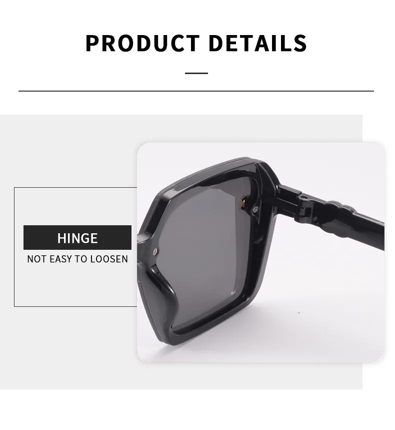 Elegant Ladies Square Sunglasses Versatile Casual Travel Vacation Beach Street Fashion High End Vintage PC UV400 Lenses display picture 5