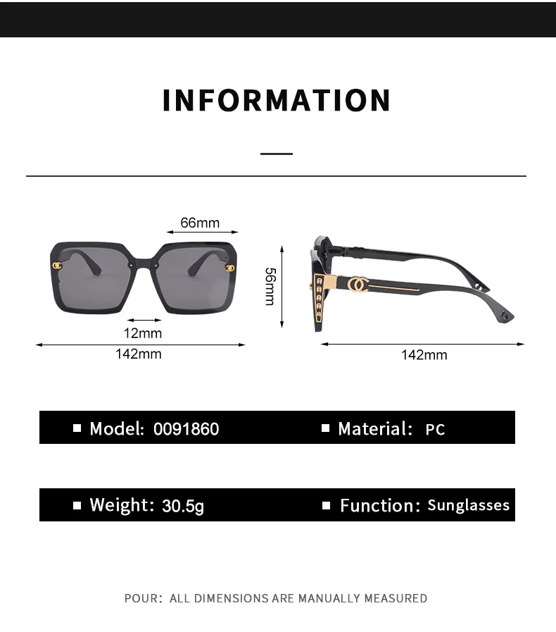 Elegant Ladies Square Sunglasses Versatile Casual Travel Vacation Beach Street Fashion High End Vintage PC UV400 Lenses display picture 8