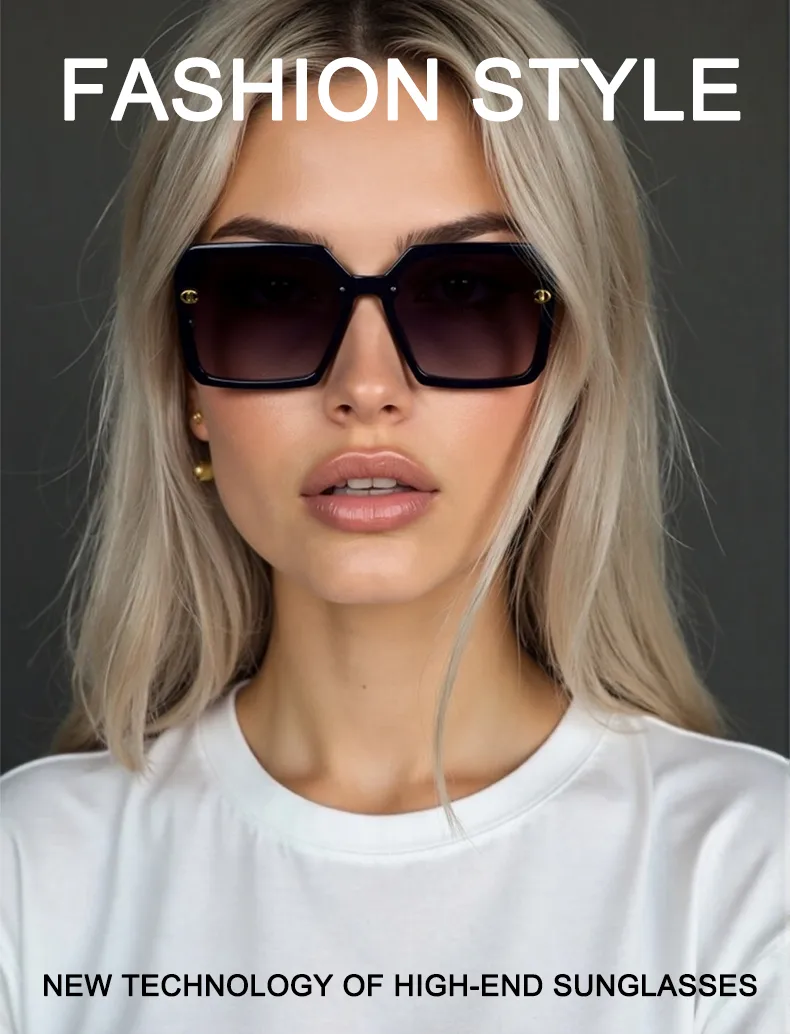 Elegant Ladies Square Sunglasses Versatile Casual Travel Vacation Beach Street Fashion High End Vintage PC UV400 Lenses display picture 3