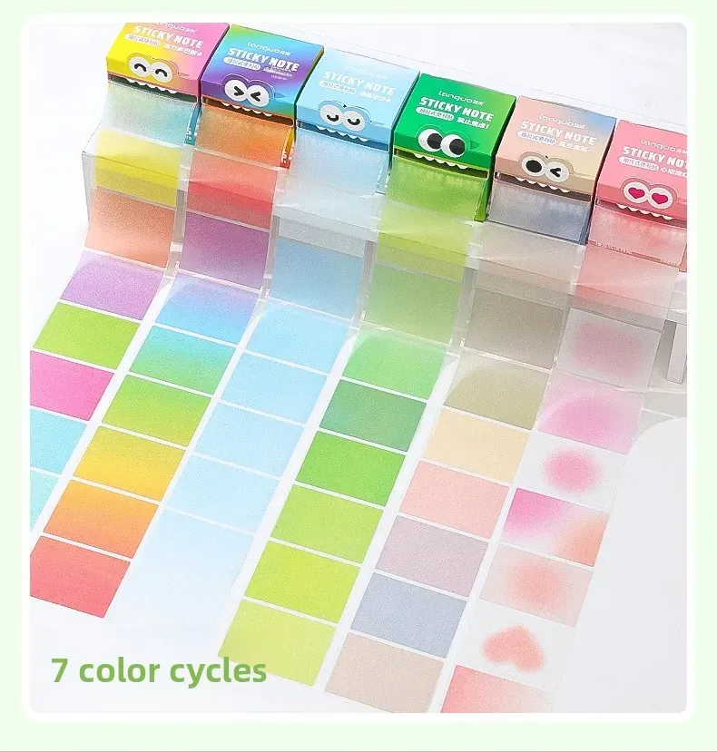 Dopamine Color Can Pull Note Paper Blue Fruit Pearl Note Paper Convenient For Students More Than Event-Recording Message-Leaving Sticky display picture 4