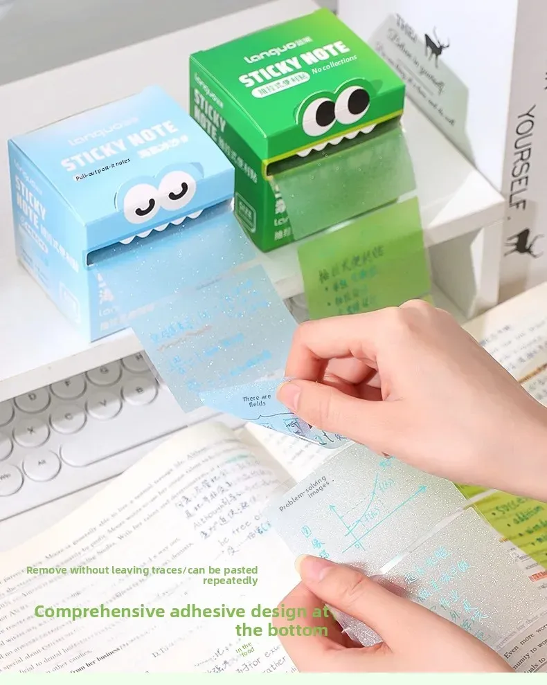 Dopamine Color Can Pull Note Paper Blue Fruit Pearl Note Paper Convenient For Students More Than Event-Recording Message-Leaving Sticky display picture 7