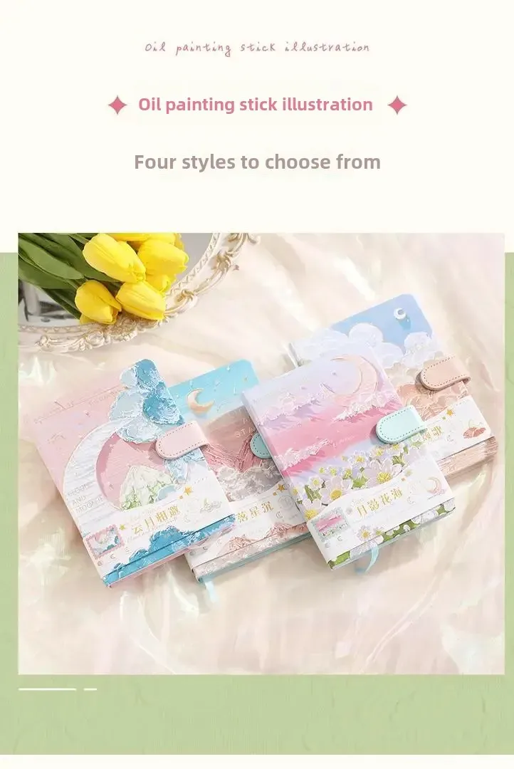 Art Retro Thickened Magnetic Snap Notebook Handmade Diary Inner Page Gilding Quality Memory Enhanced Value display picture 5