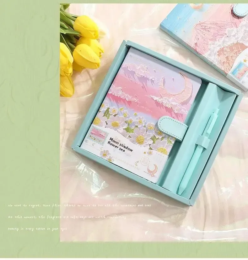 Art Retro Thickened Magnetic Snap Notebook Handmade Diary Inner Page Gilding Quality Memory Enhanced Value display picture 16