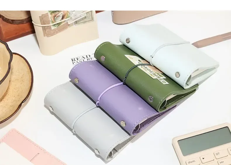 Portable Mini PU Leather Notebook M5 Ring Loose-Leaf Binder Pocket Size Travel Diary Book Handmade Brochure New Design Durable Cover display picture 10