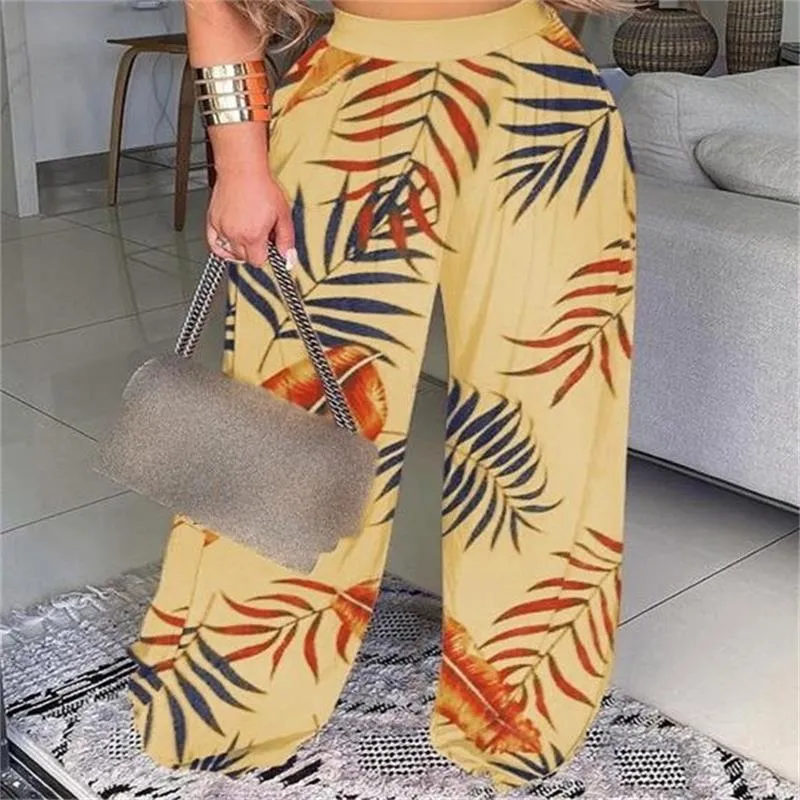 Elegant Short Sleeve Two-Piece Printed Trousers Women's Fashion Casual Wear Breathable Comfortable Polyester Blend display picture 13