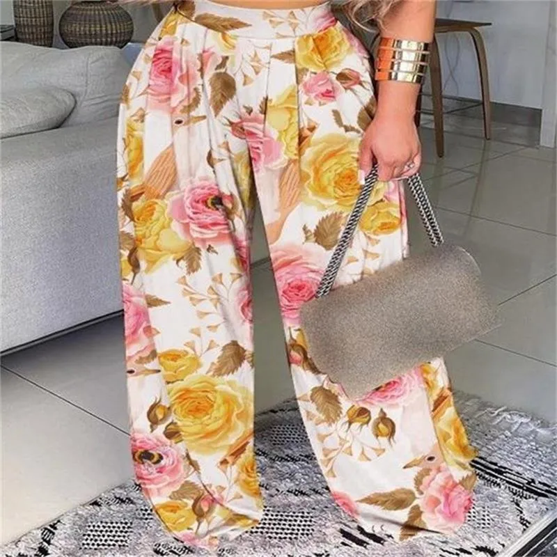 Elegant Short Sleeve Two-Piece Printed Trousers Women's Fashion Casual Wear Breathable Comfortable Polyester Blend display picture 15