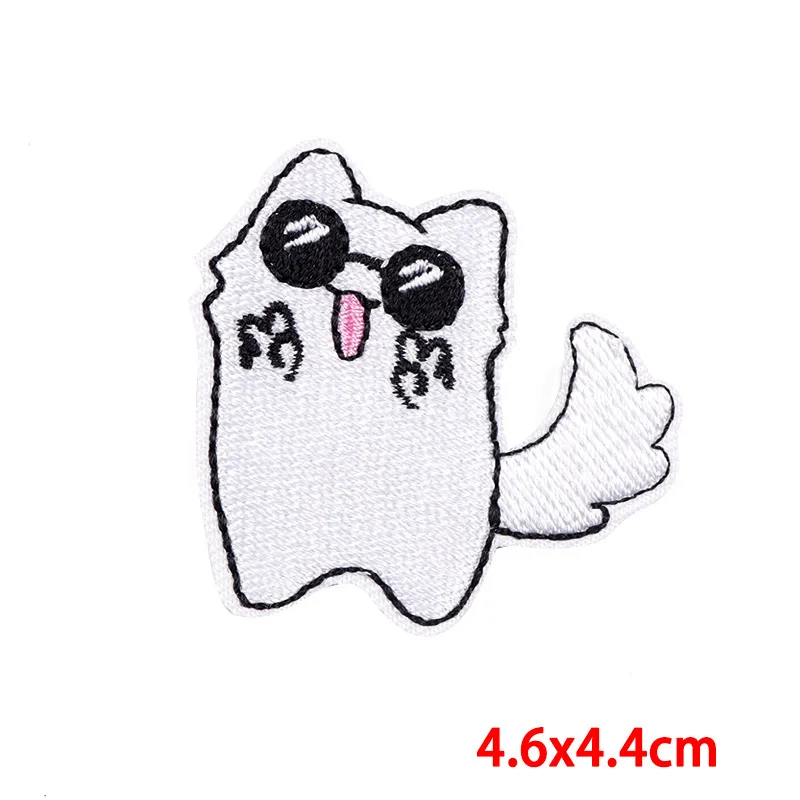 Cartoon Cat Embroidery Patch For Denim Jacket Cute Animal Theme Decorative Paster New Style Computer Embroidery Material display picture 7