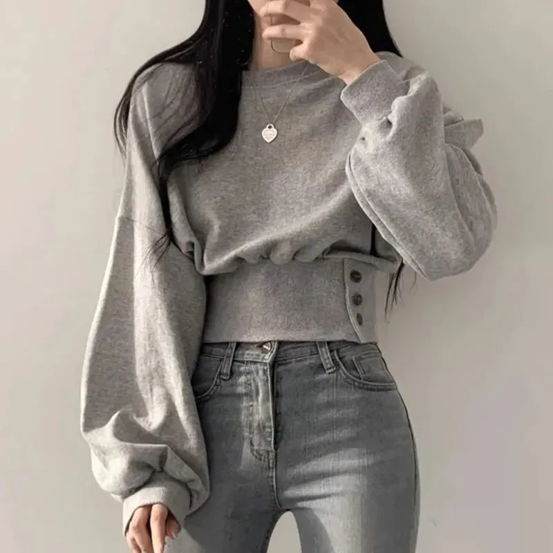 Fashion Style Women's Zipper Hoodie Short Long Sleeve Crew Neck Pullover Sweatshirt Casual Fashion Scale Polyester display picture 3