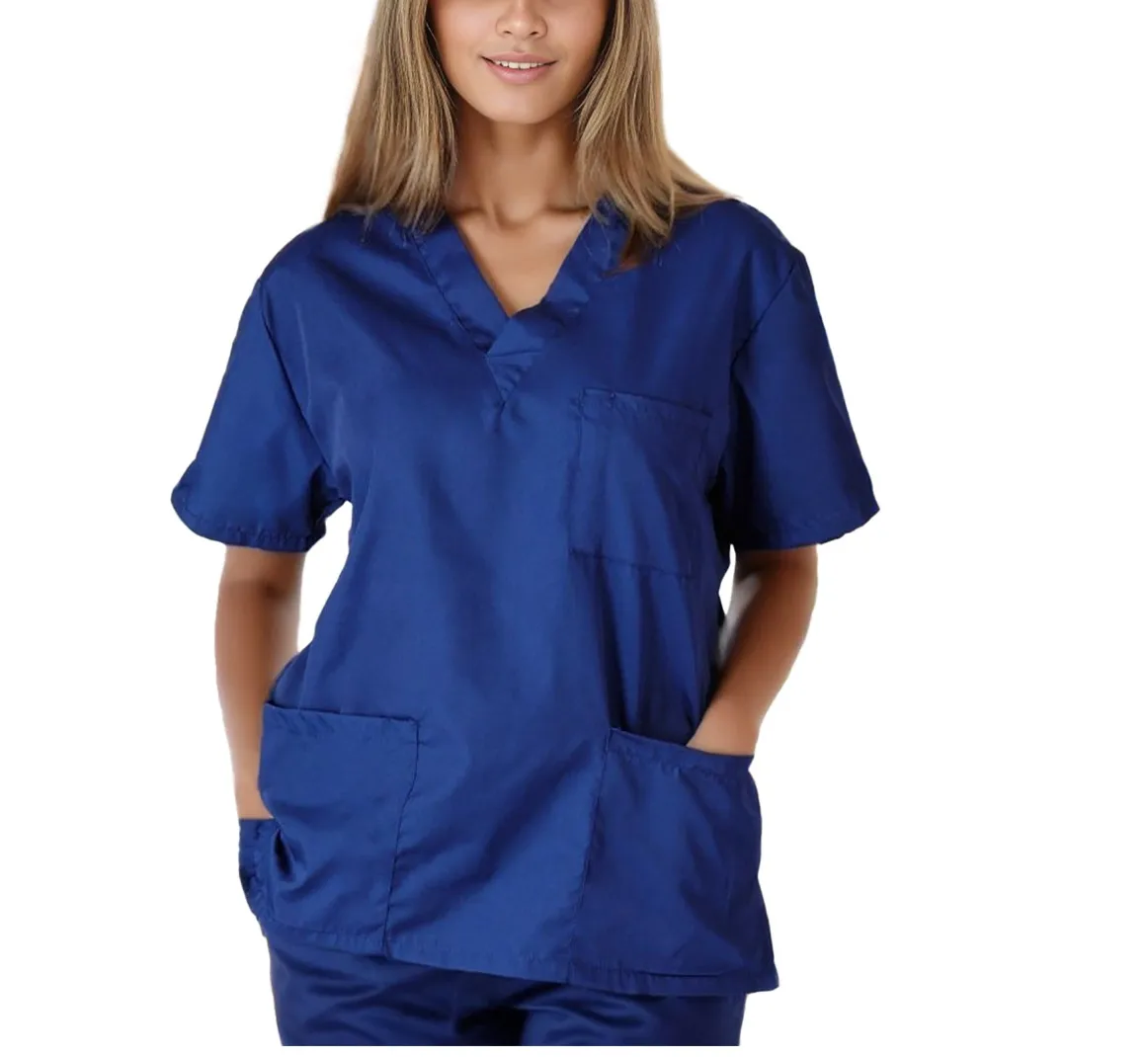 Tc Cotton Short Sleeve V-neck Nursing Uniform Work Uniforms Men's Shirt Protective Work Clothes Polyester Blend Four Seasons Universal display picture 3