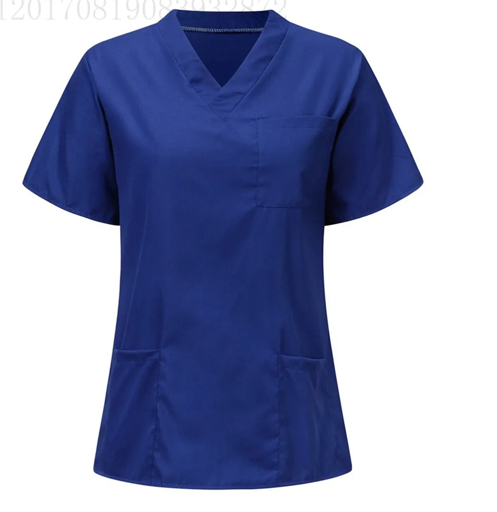 Tc Cotton Short Sleeve V-neck Nursing Uniform Work Uniforms Men's Shirt Protective Work Clothes Polyester Blend Four Seasons Universal display picture 8