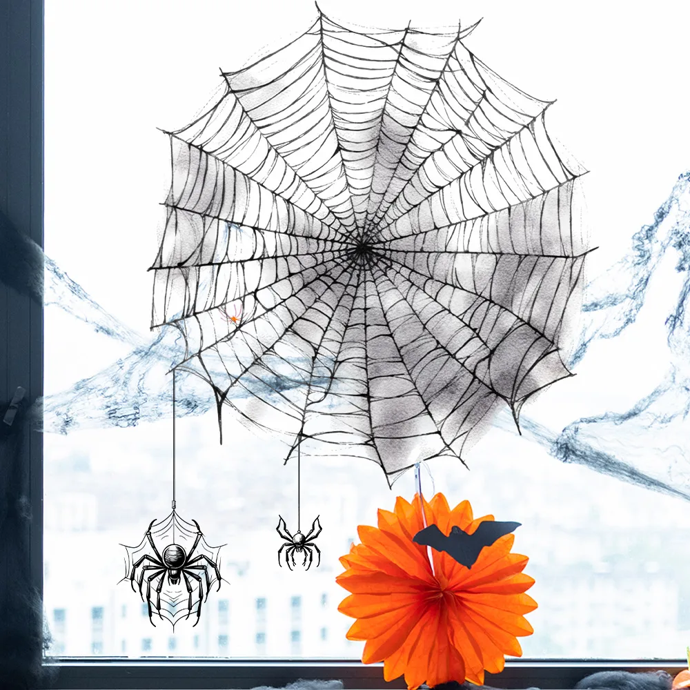 Leke JD 34.88 Million Halloween Black Spider Print Window Stickers Holiday Decoration Electrostatic Sticker Modern Minimalist Style display picture 2