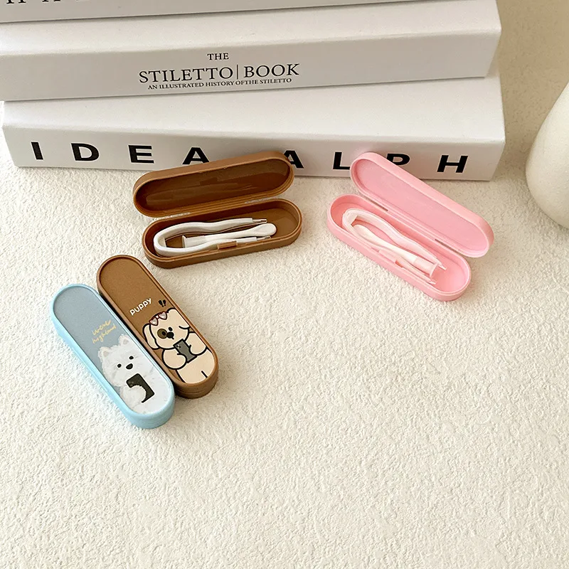 Cute Invisible Contact Lens Case With Integrated Tweezers Portable Beauty Eye Wear Tweezer Stick JZ-T04 PP ABS TPR Material display picture 5
