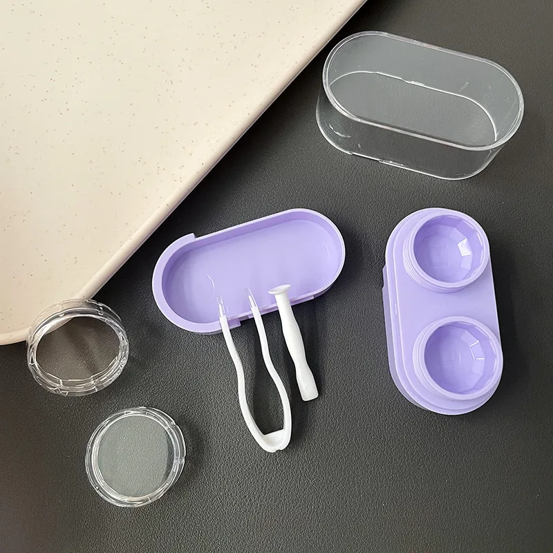 Portable Mini Pull-Out Style Contact Lens Care Storage Box Cosmetic Eyelens Partner Organizer DIY Case For Invisible Glasses display picture 7