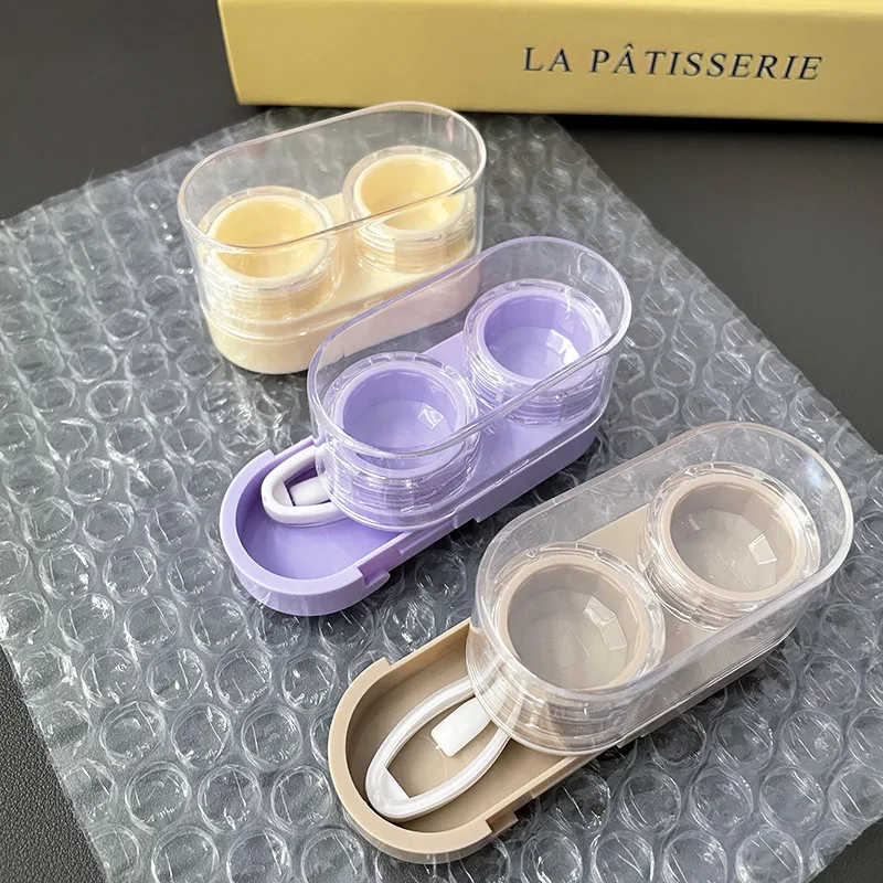 Portable Mini Pull-Out Style Contact Lens Care Storage Box Cosmetic Eyelens Partner Organizer DIY Case For Invisible Glasses display picture 9