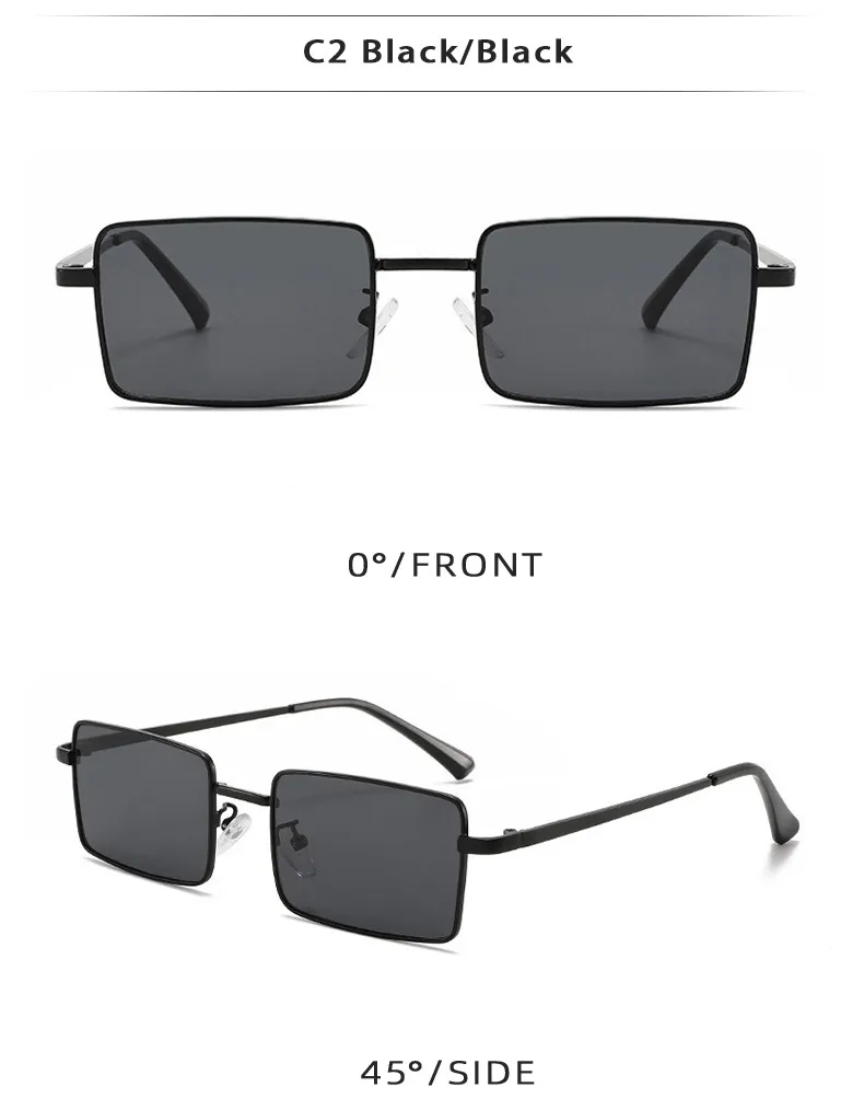Fashionable Square Sunglasses Unisex Stylish Small Frame UV Protection Travel Fishing Special Sun Glasses Men Women display picture 6