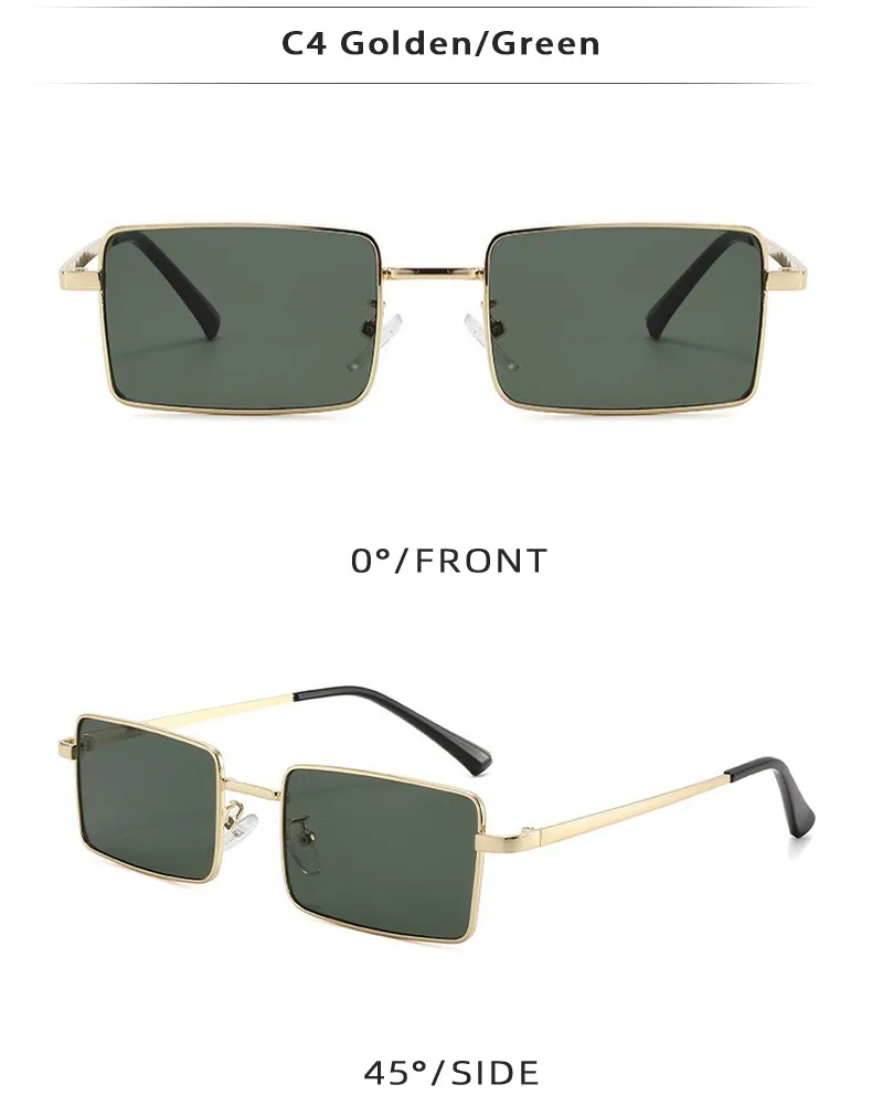 Fashionable Square Sunglasses Unisex Stylish Small Frame UV Protection Travel Fishing Special Sun Glasses Men Women display picture 8