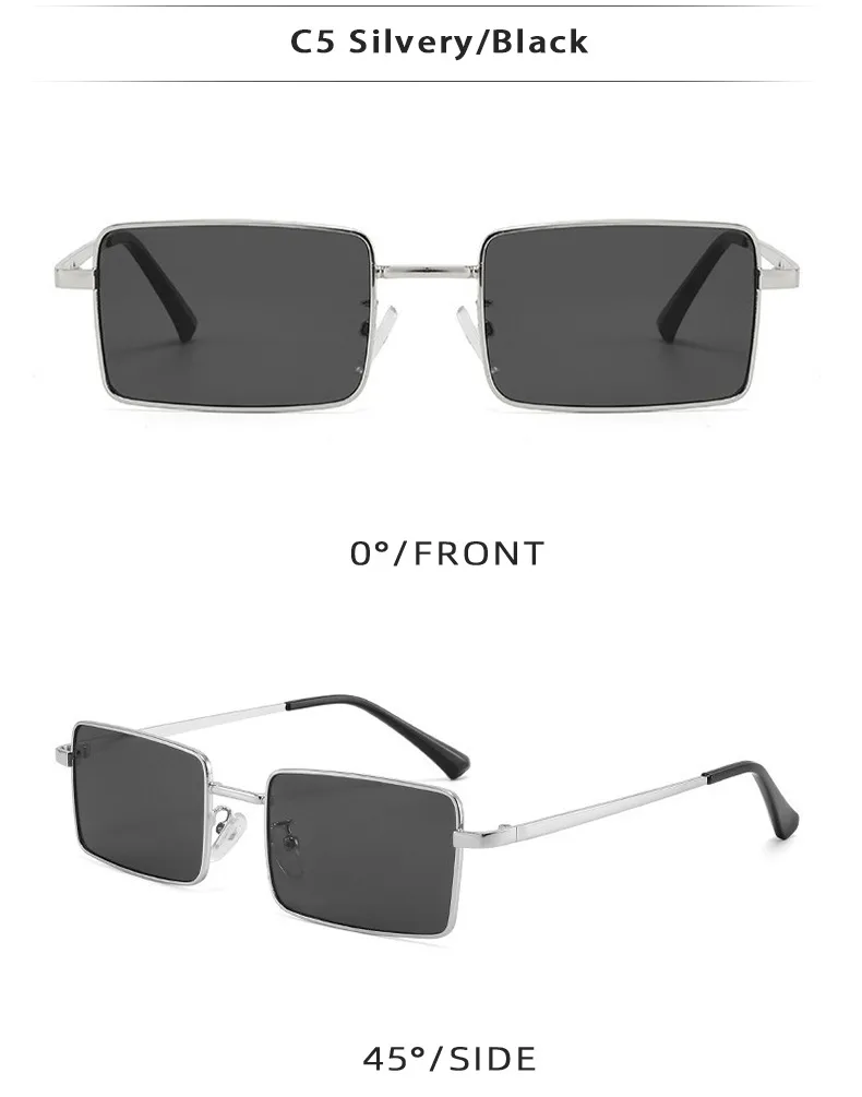 Fashionable Square Sunglasses Unisex Stylish Small Frame UV Protection Travel Fishing Special Sun Glasses Men Women display picture 9