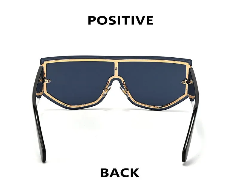 Fashionable Large Frame Integrated Driving Sunglasses Unisex Outdoor Travel Sun Protection Eyewear  Trend display picture 7