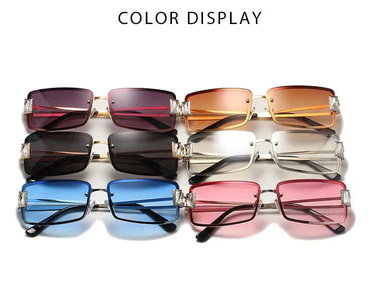 Square Small Frame Sunglasses Metal Women's Style Y2K Street Snap Anti UV Glasses Unisex Travel Grey And Gold Colors display picture 4