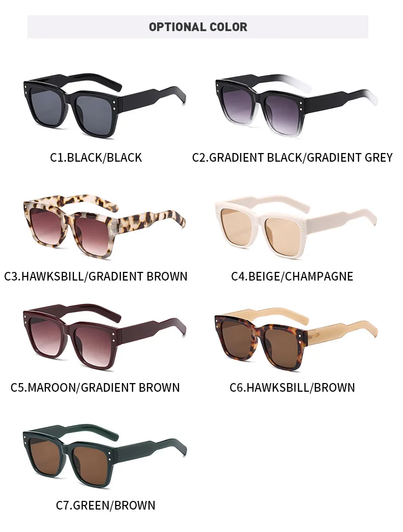 Stylish Large Frame UV Protection Sunglasses Trendy Street Snap  Fashionable Glasses For Men And Women display picture 10