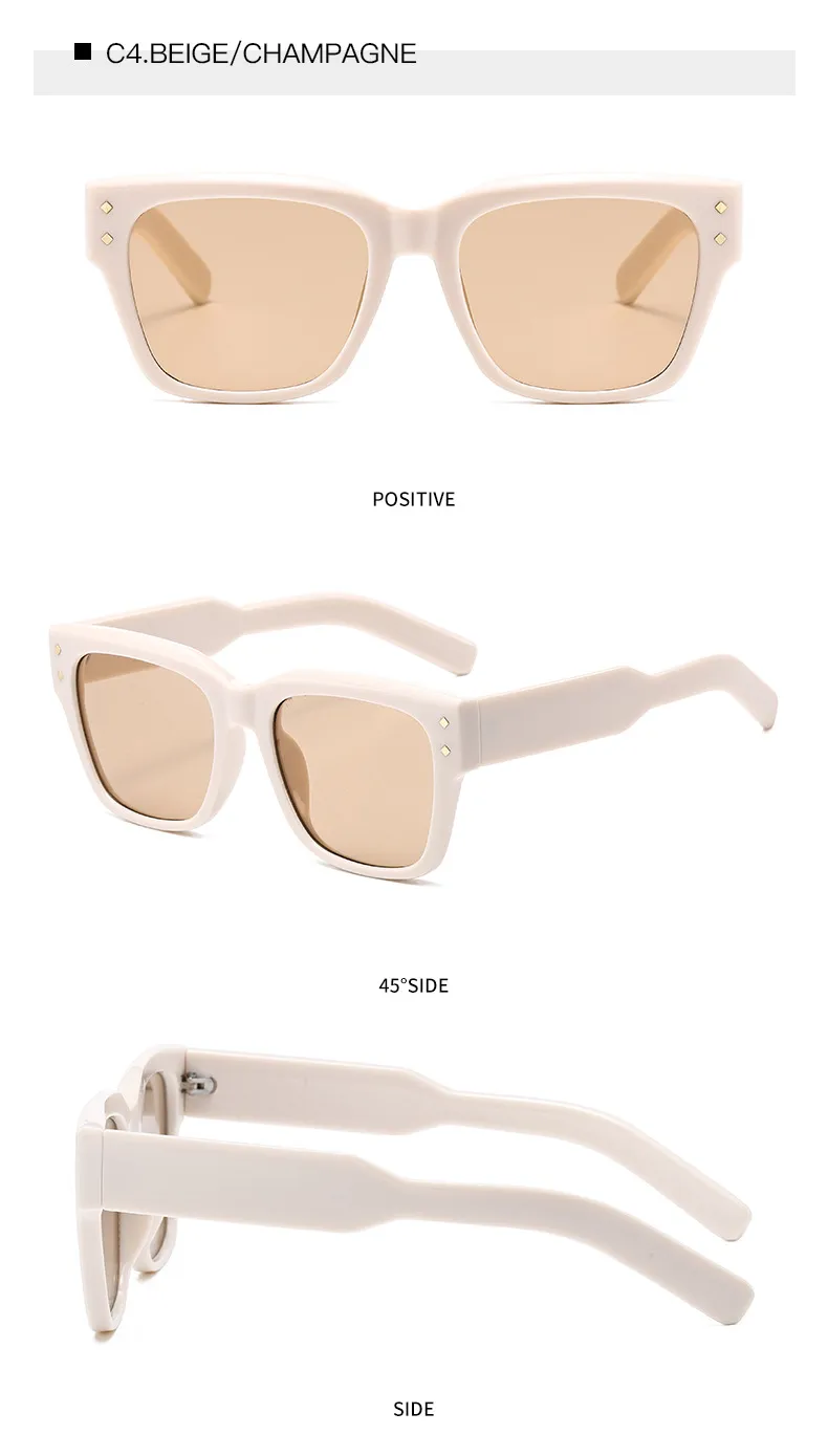Stylish Large Frame UV Protection Sunglasses Trendy Street Snap  Fashionable Glasses For Men And Women display picture 14