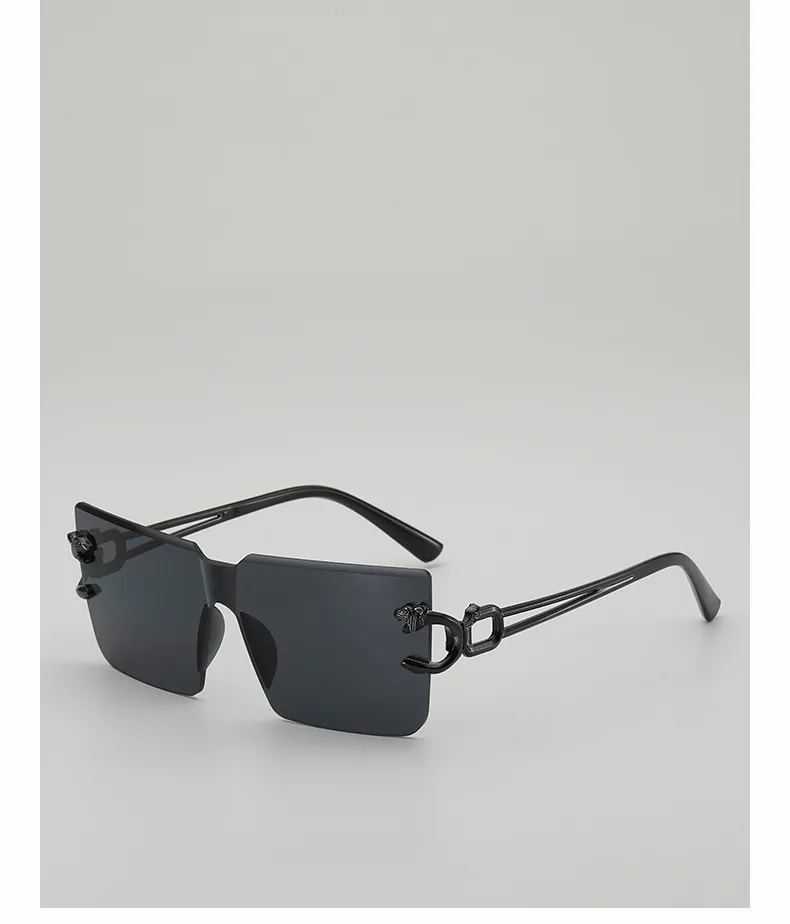 New Style Casual Gradient Jelly Color Monocle Fashionable Summer Travel Sunscreen Polarized Sunglasses Unisex Square Frame display picture 4