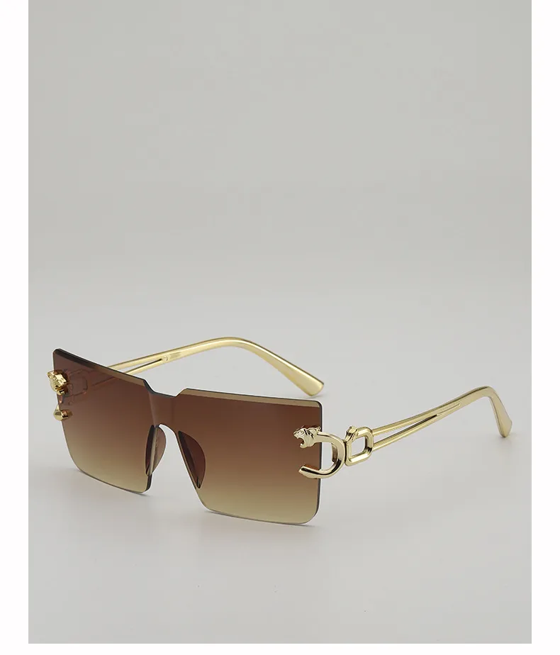New Style Casual Gradient Jelly Color Monocle Fashionable Summer Travel Sunscreen Polarized Sunglasses Unisex Square Frame display picture 9