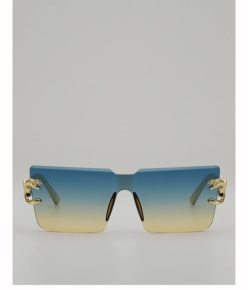 New Style Casual Gradient Jelly Color Monocle Fashionable Summer Travel Sunscreen Polarized Sunglasses Unisex Square Frame display picture 12