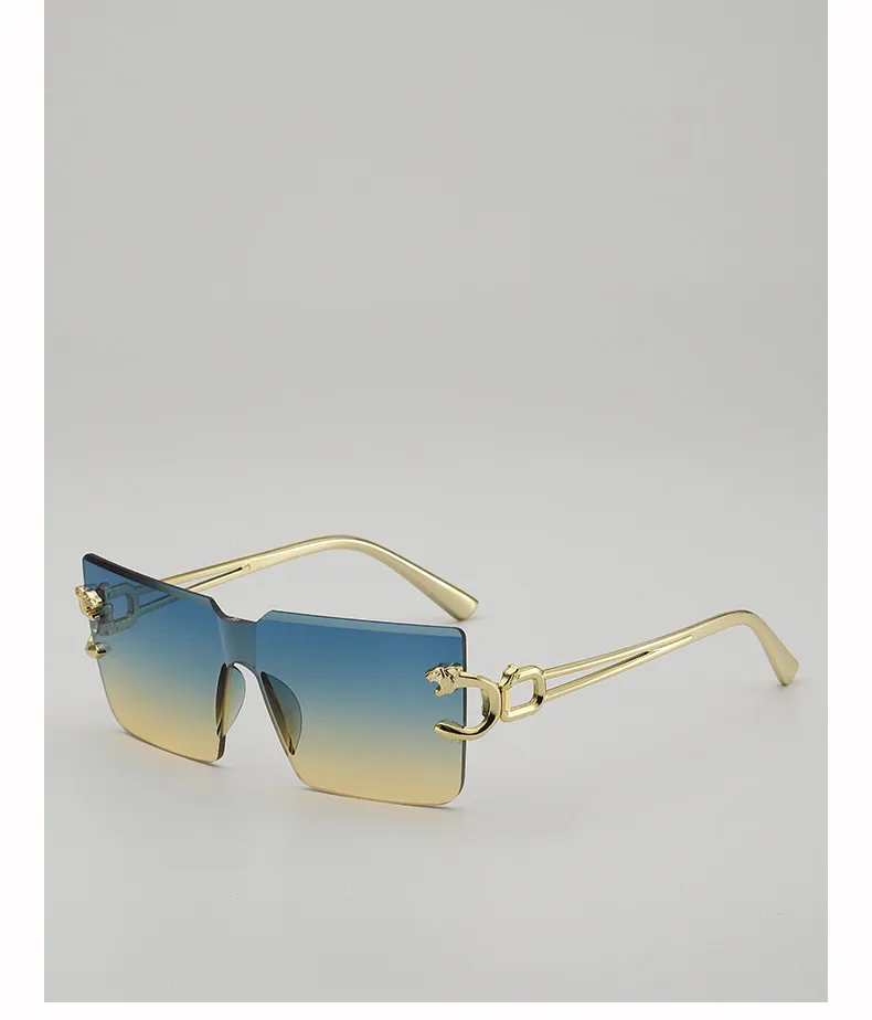 New Style Casual Gradient Jelly Color Monocle Fashionable Summer Travel Sunscreen Polarized Sunglasses Unisex Square Frame display picture 13