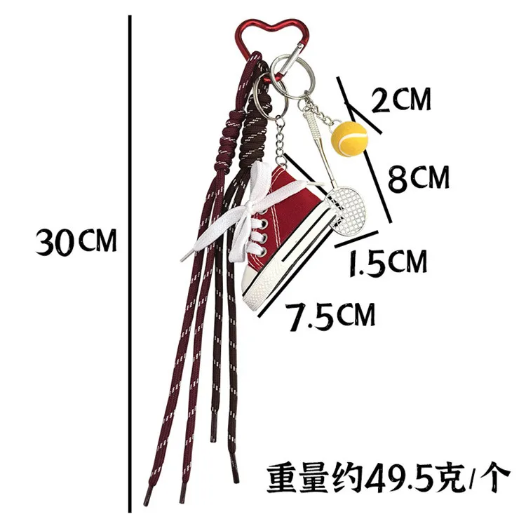 Handmade Mini Canvas Keychain Creative Bag Pendant Couple Bookbag Weaving Hanging Rope Simple Style Polyester Material display picture 2