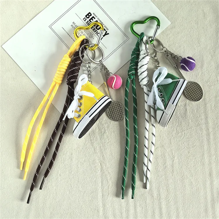 Handmade Mini Canvas Keychain Creative Bag Pendant Couple Bookbag Weaving Hanging Rope Simple Style Polyester Material display picture 5