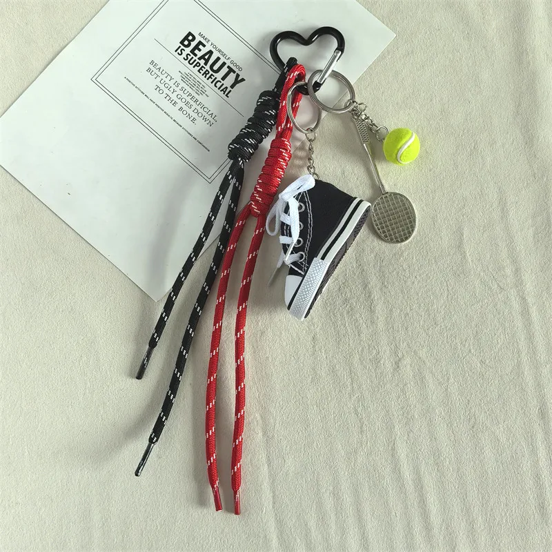 Handmade Mini Canvas Keychain Creative Bag Pendant Couple Bookbag Weaving Hanging Rope Simple Style Polyester Material display picture 6