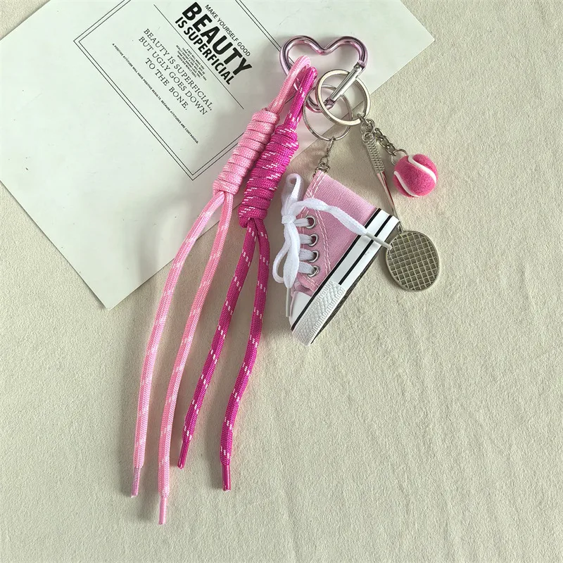 Handmade Mini Canvas Keychain Creative Bag Pendant Couple Bookbag Weaving Hanging Rope Simple Style Polyester Material display picture 9
