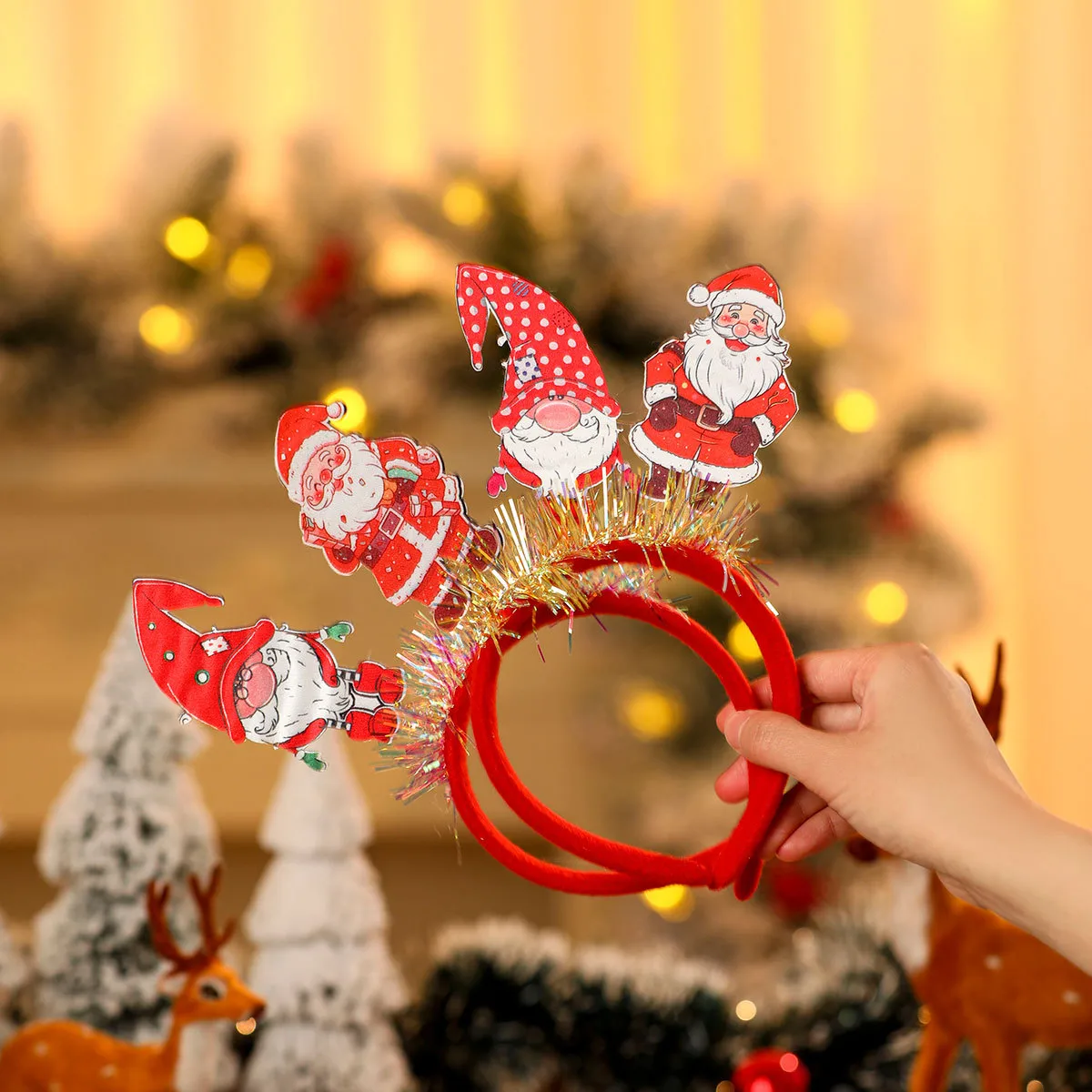 Christmas Party Hat Bandeau Adult Children Christmas Decoration Accessories Small Gift Festive Plastic Cartoon Countryside New Style display picture 4