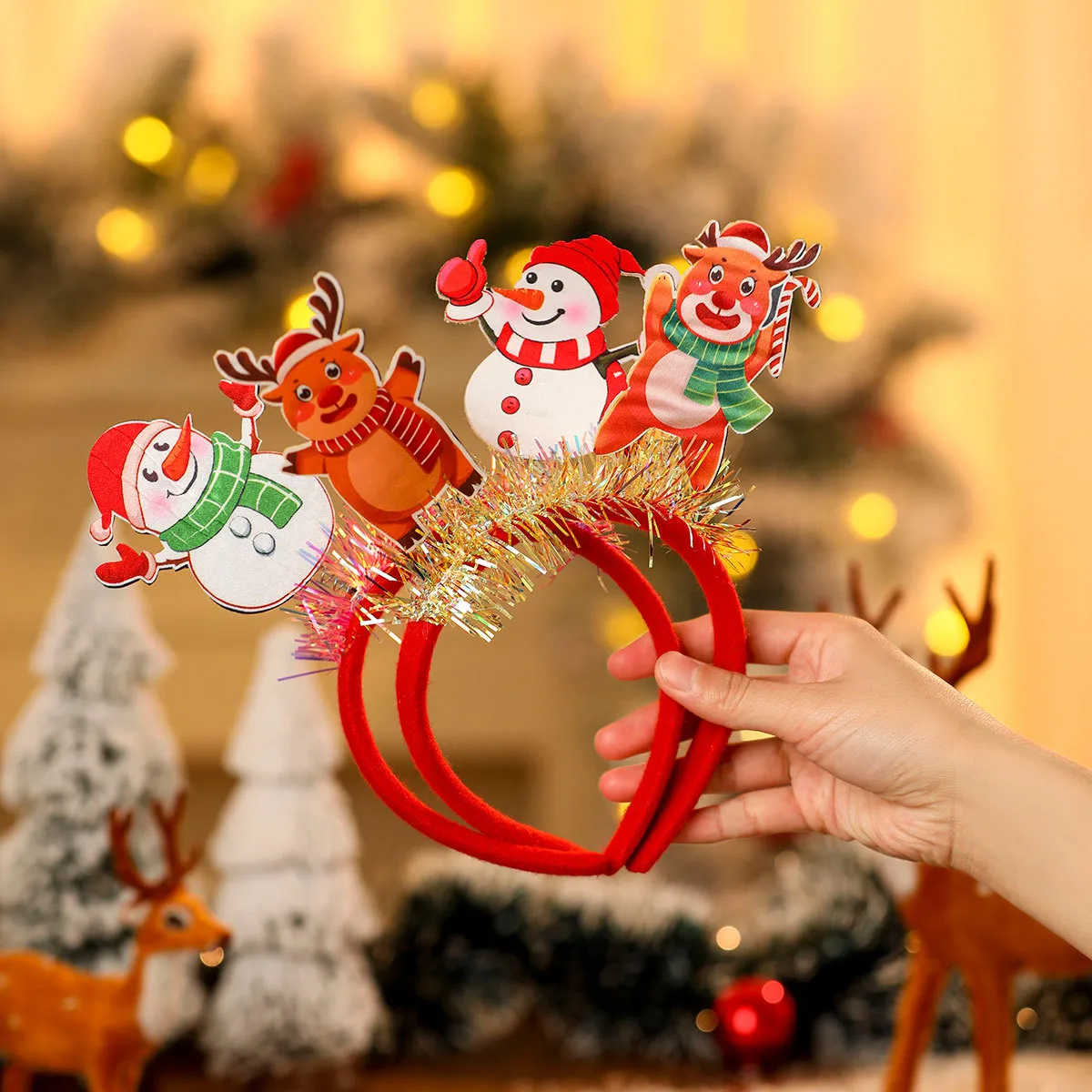Christmas Party Hat Bandeau Adult Children Christmas Decoration Accessories Small Gift Festive Plastic Cartoon Countryside New Style display picture 5