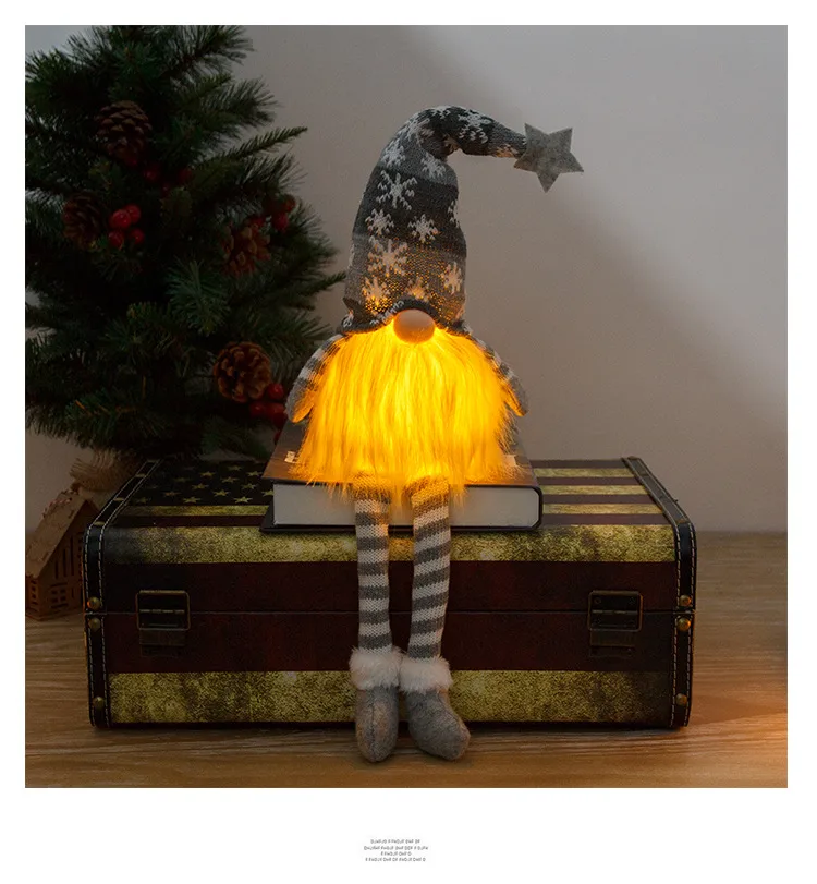 New Glowing Long Legged Faceless Rudolph Decoration Children's Gift Christmas With Light Decorative Supplies American Style display picture 5