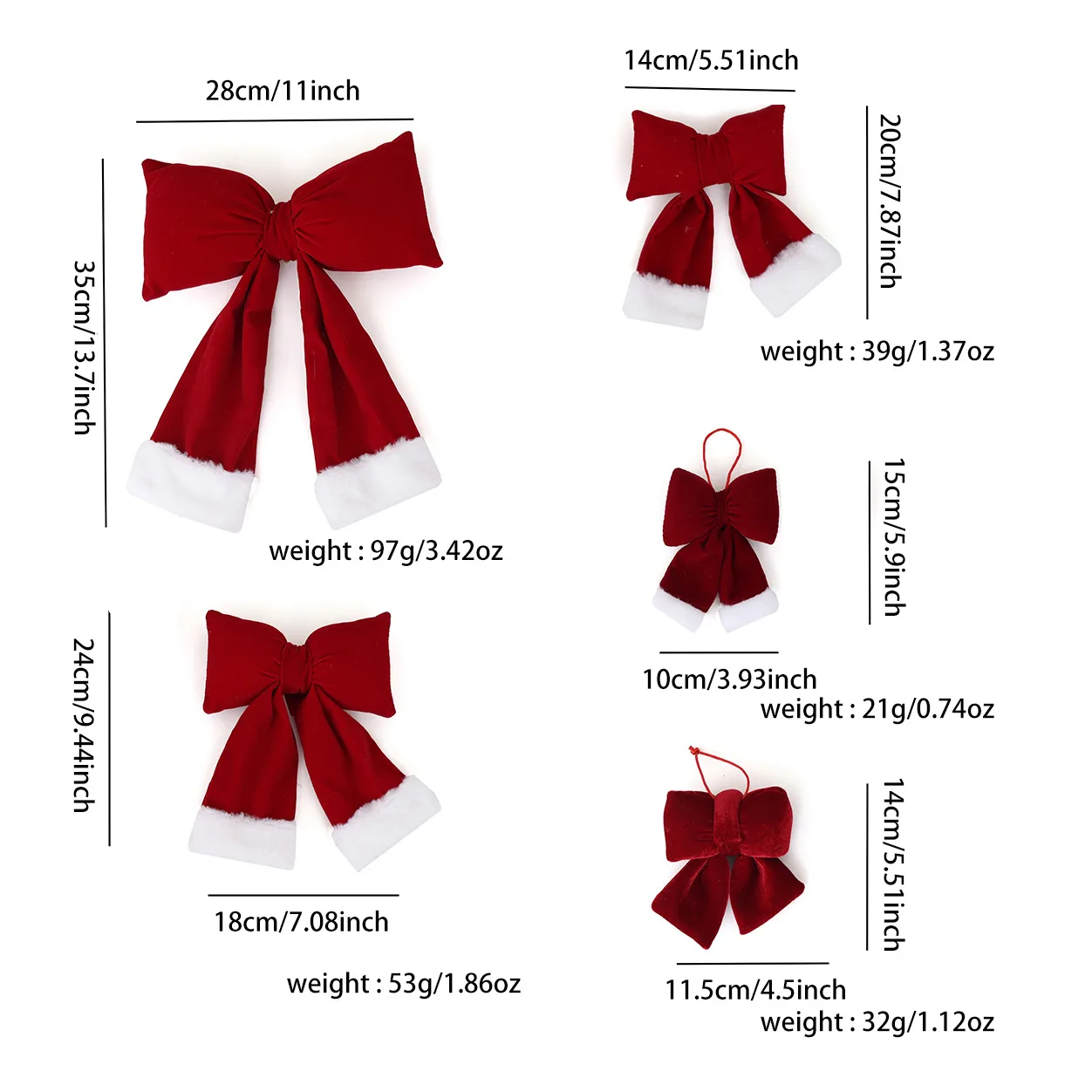 Christmas Decorative Large Velvet Butterfly Knot 3D Christmas Tree Hanging Ornament Festive Arrangement Props New Model display picture 2