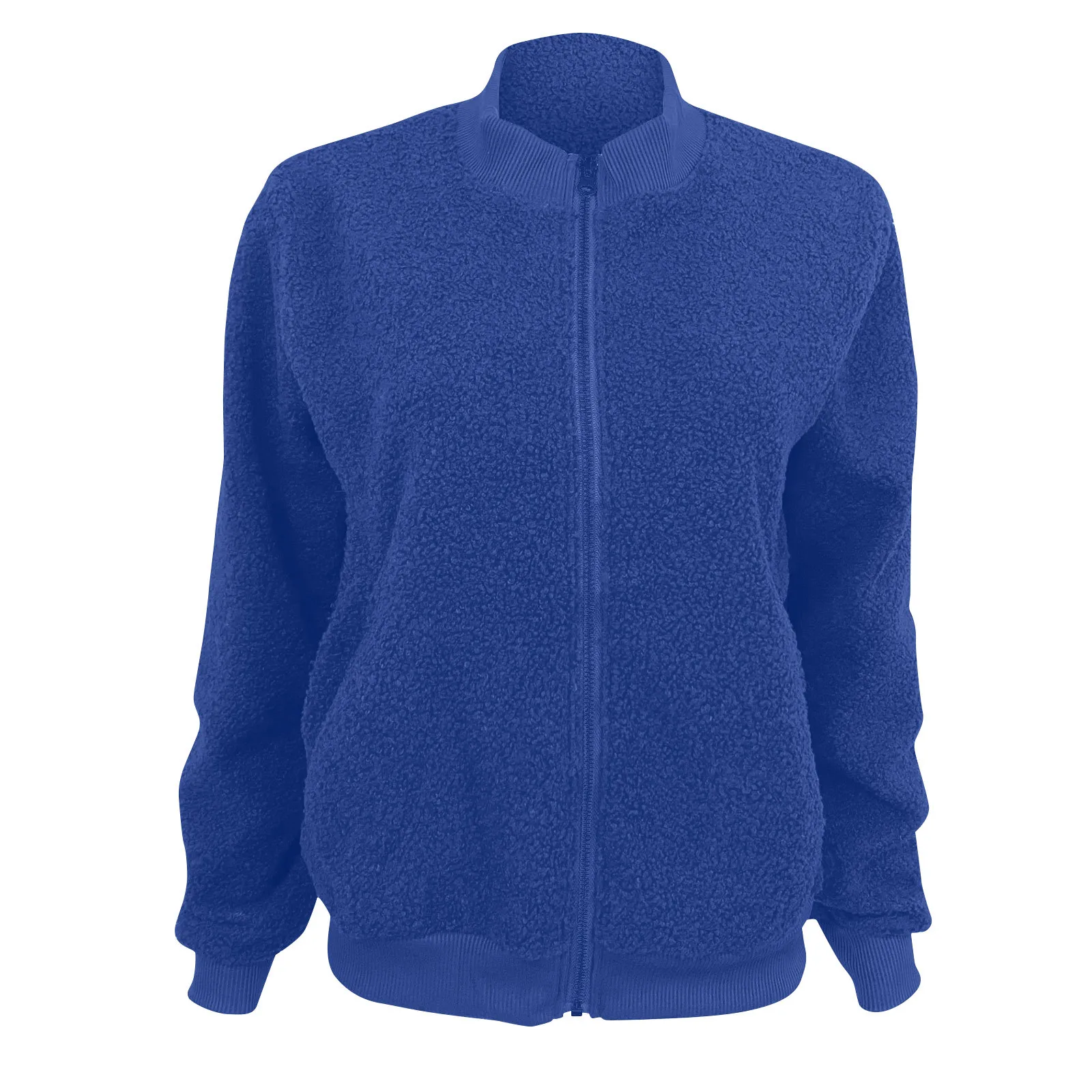 Women's Autumn Winter Lamb Velvet Zipper Jacket Top Outerwear Fashionable Cozy Sheepskin Coat For Ladies display picture 12