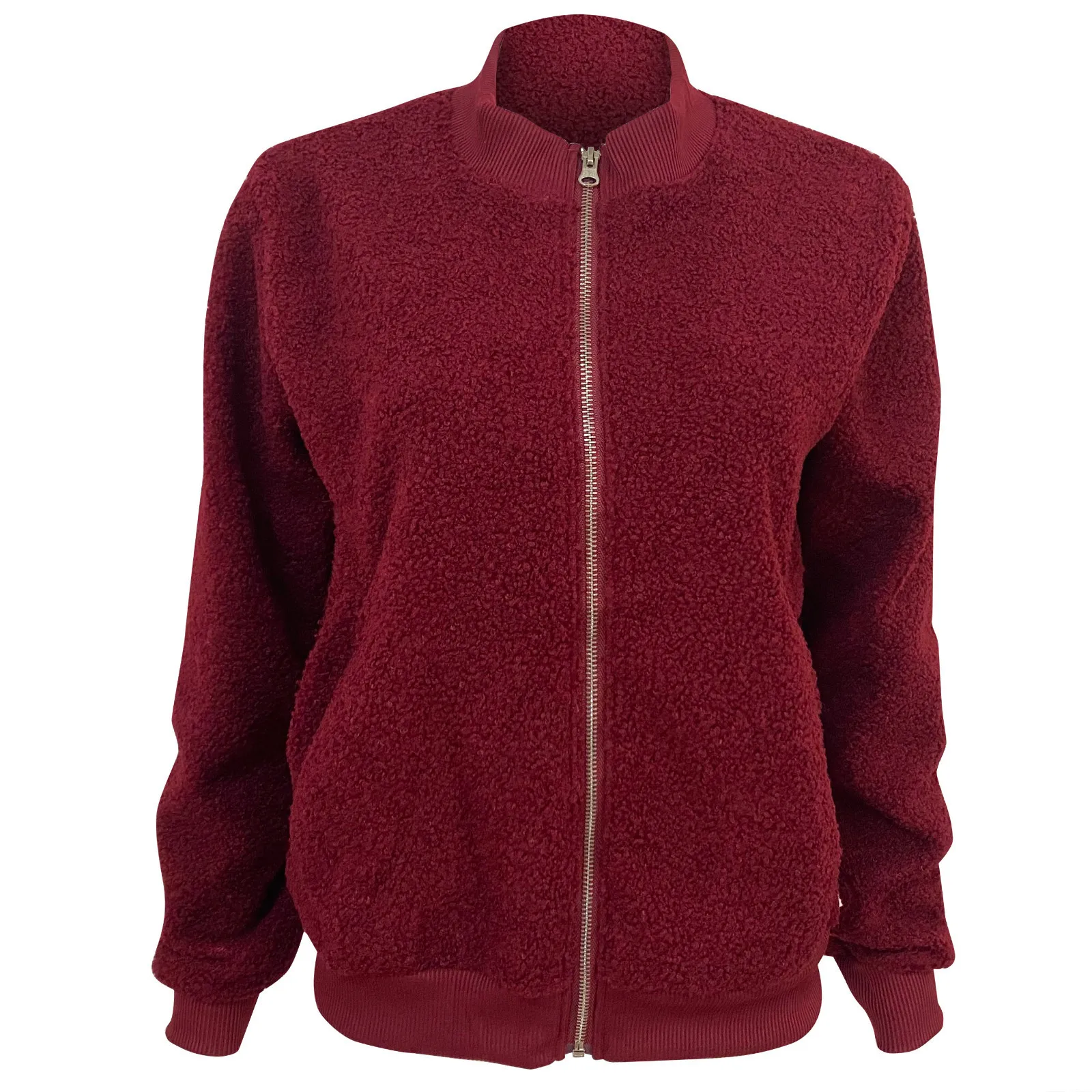 Women's Autumn Winter Lamb Velvet Zipper Jacket Top Outerwear Fashionable Cozy Sheepskin Coat For Ladies display picture 41