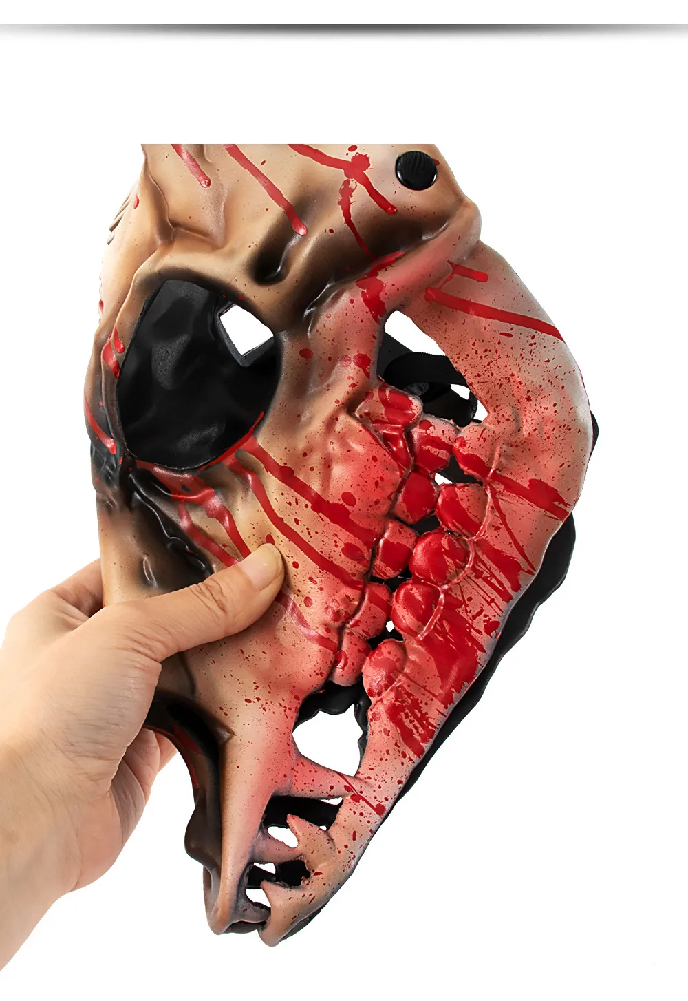Removable RP Sheep Bone Deer Antler Mask Halloween Cosplay Accessory Alien Role Props Rubber Injection Molding Craft display picture 14