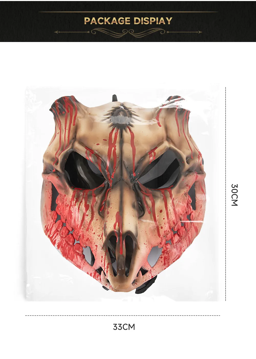 Removable RP Sheep Bone Deer Antler Mask Halloween Cosplay Accessory Alien Role Props Rubber Injection Molding Craft display picture 19