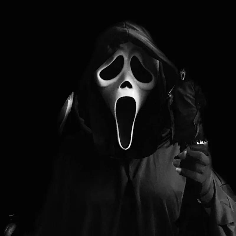 Halloween Terroristic Cosplay Screaming Ghost Face Mask Scary Latex Headwear Adult Dance Props NPc Performance Makeup Art display picture 3