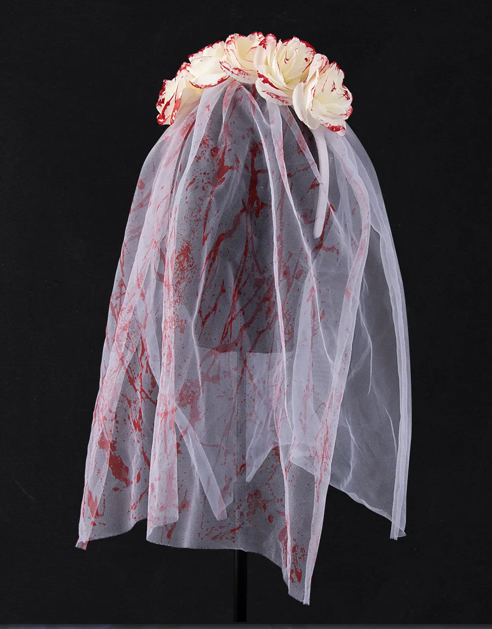 New Halloween Wedding Ghost Bride Blood Spattered Veil Hairpin Mask Festival Costume Accessories Party Props Handmade EVA display picture 18