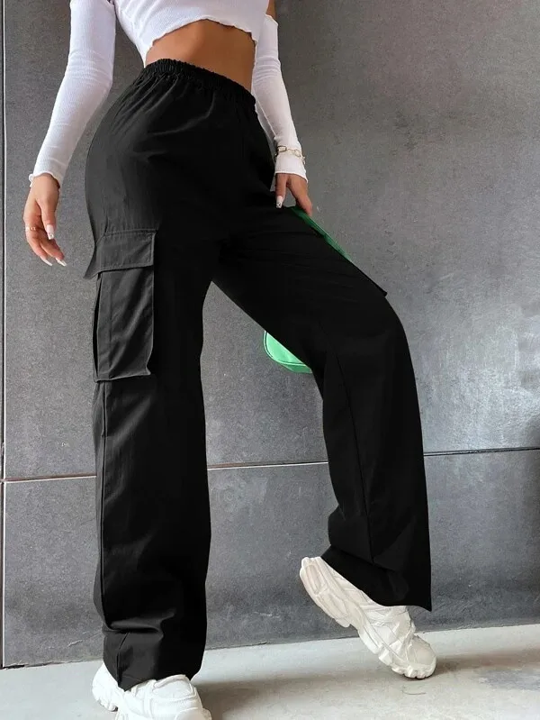 Women's Summer Thin High Waist Wide Leg Straight Casual Pants Breathable American Retro Sport Trousers Trendy Street Style Loose Fit display picture 2