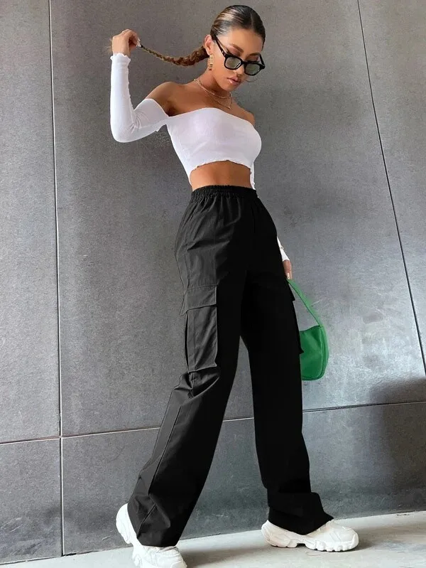 Women's Summer Thin High Waist Wide Leg Straight Casual Pants Breathable American Retro Sport Trousers Trendy Street Style Loose Fit display picture 4