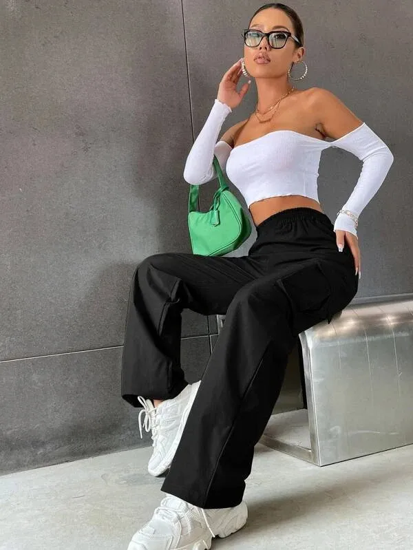 Women's Summer Thin High Waist Wide Leg Straight Casual Pants Breathable American Retro Sport Trousers Trendy Street Style Loose Fit display picture 7
